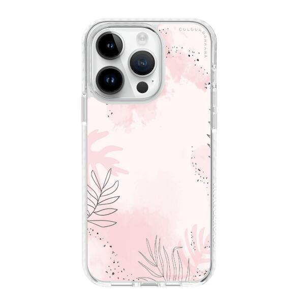 iPhone 手機殼 - 粉色 Leafy