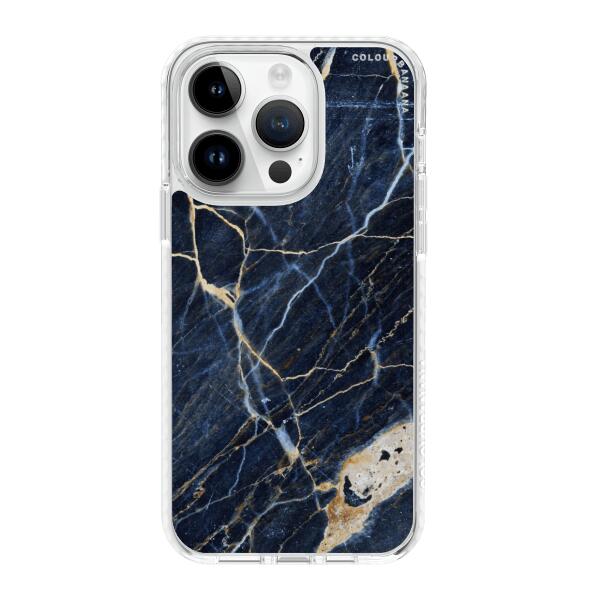 iPhone 手機殼 - 深藍色大理石紋