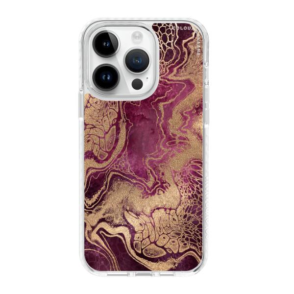 iPhone 手機殼 - 紫色和金色
