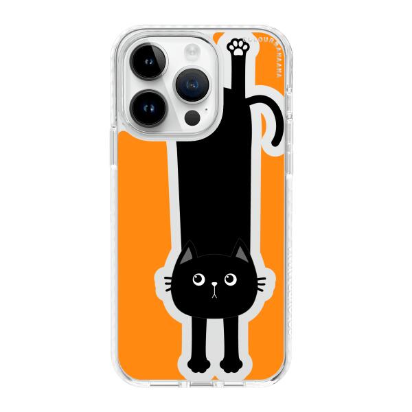 iPhoneケース - 黒猫が抱きしめる