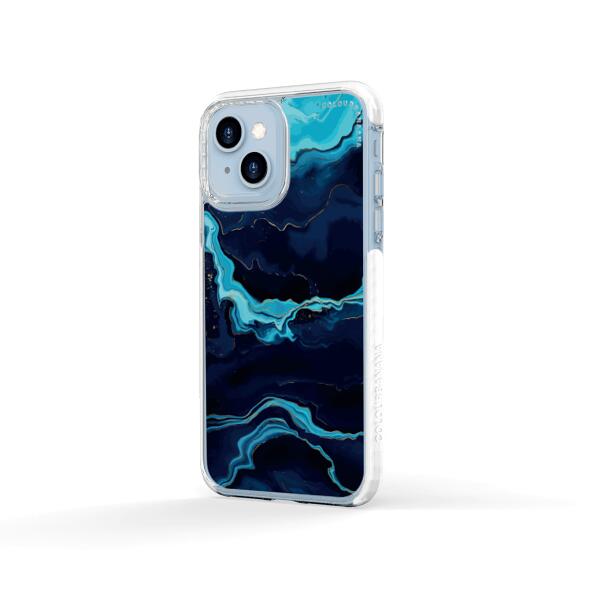 iPhone Case - Navy Blue Marble