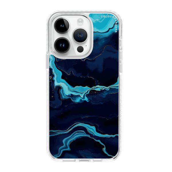 iPhone 手機殼 - 海軍藍大理石紋