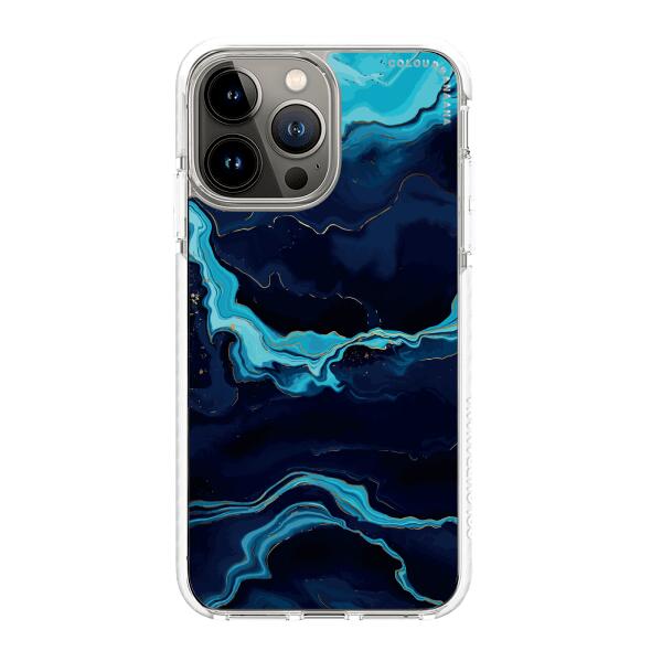 iPhone Case - Navy Blue Marble