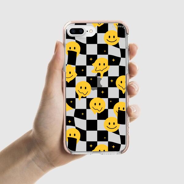 iPhone Case - Checkered Smiley