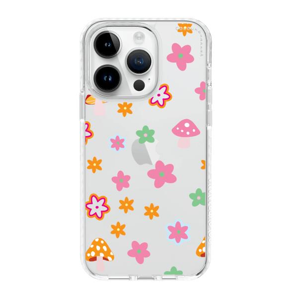 iPhone 手機殼 - 花朵蘑菇