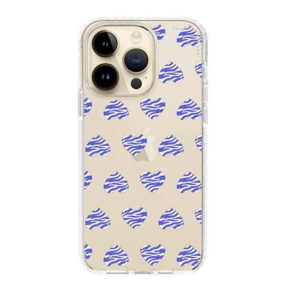 iPhone 手機殼 - 紫色斑馬之心