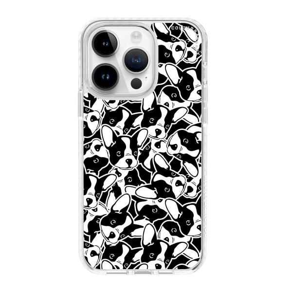 iPhone 手機殼 - 黑色法國鬥牛犬