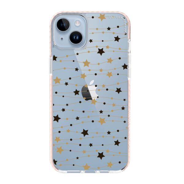iPhone Case - Christmas Stars Gold Pattern Space