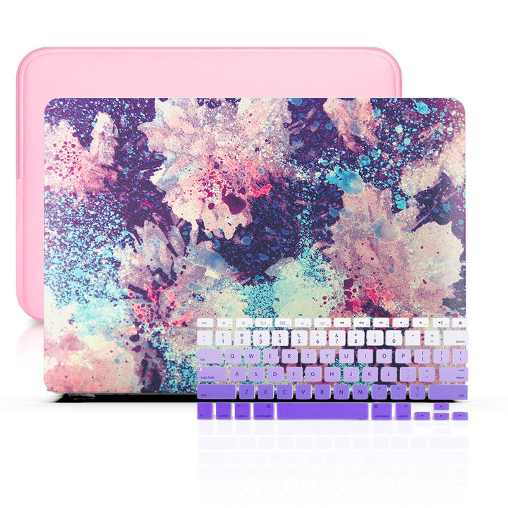 MacBook Case Set - Protective Abstract Watercolor Flowers - colourbanana