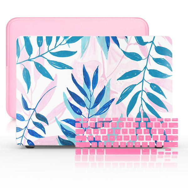 MacBook Case Set - Protective Pastel-Leaves - colourbanana