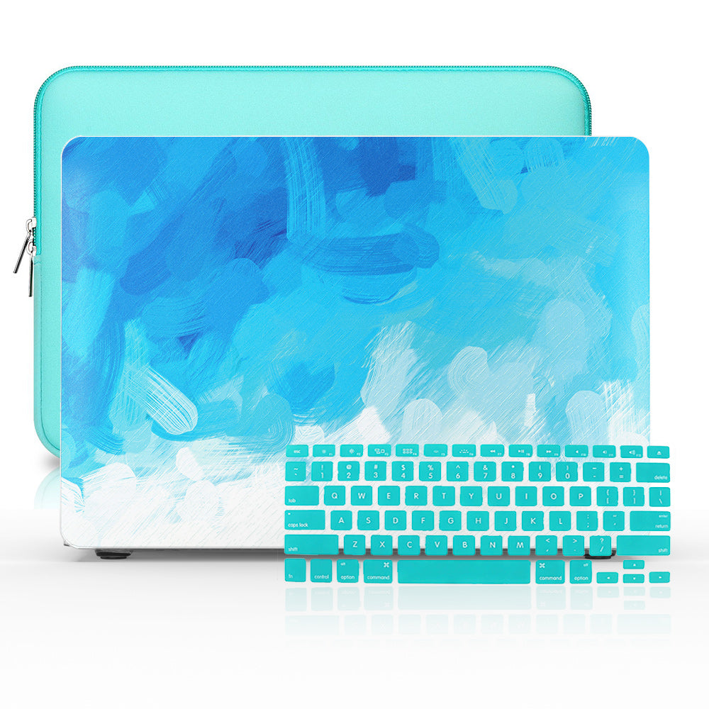 MacBook Case Set - Protective Blue Splash - colourbanana