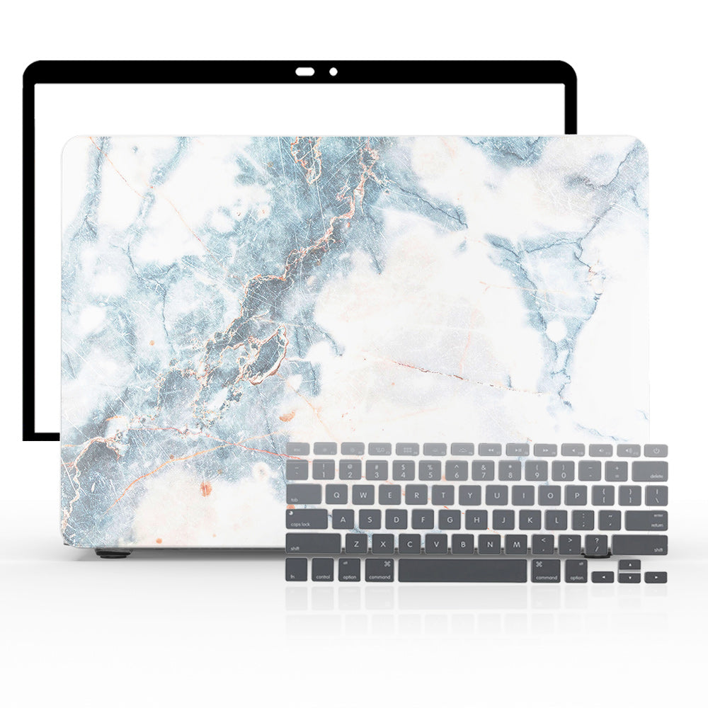 MacBook Case Set - 360 Retro White Marble - colourbanana
