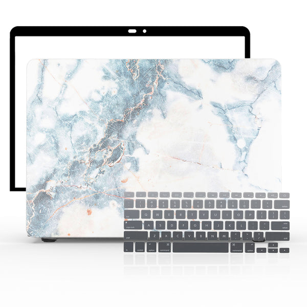 MacBook Case Set - 360 Retro White Marble - colourbanana