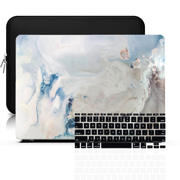 Macbook Case Set - Protective White Dream Marble - colourbanana