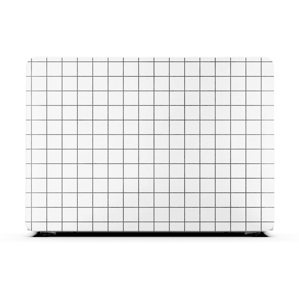 Macbook Case-White Grid-colourbanana