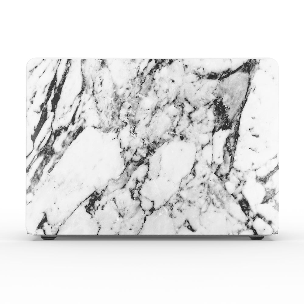 Macbook Case-Elegant Black and White Marble-colourbanana