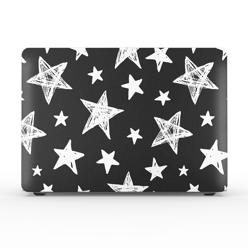 Macbook Case-White Stars-colourbanana