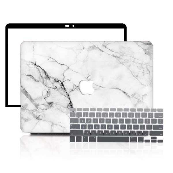 MacBook ケース セット - 360 ホワイト マーブル