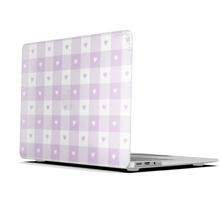 Macbook Case-Pastel Lilac And Off White