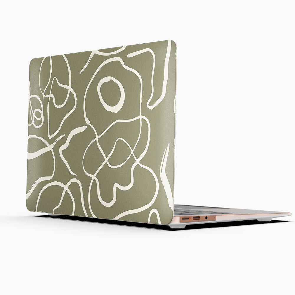 Macbook Case-Green Maze-colourbanana