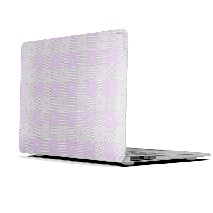 Macbook Case-Pastel Lilac And Off White