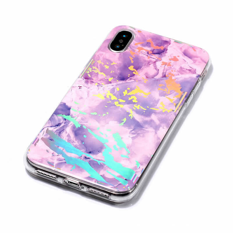 iPhone Case - Purple Metallic Marble - colourbanana