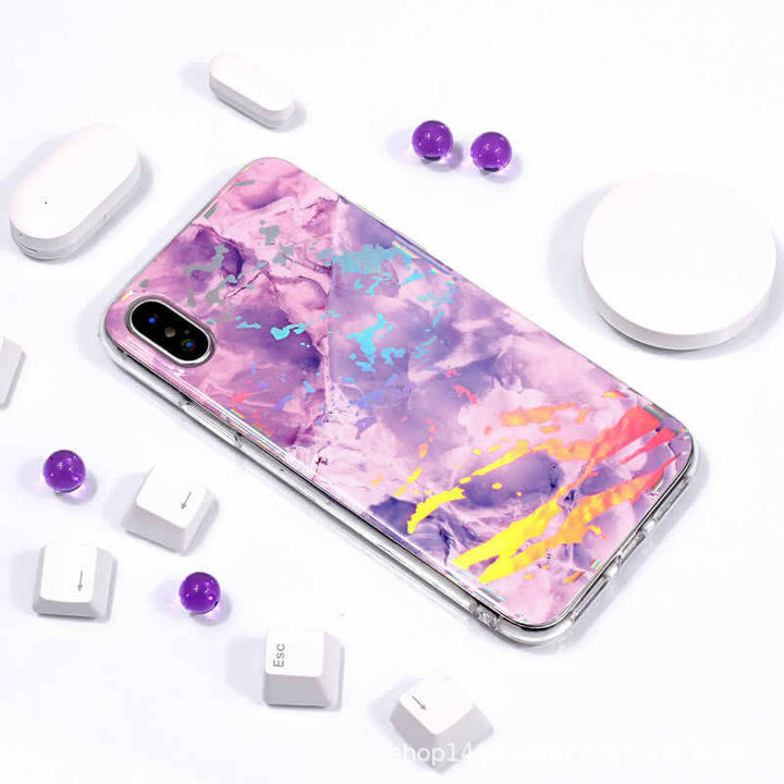 iPhone Case - Purple Metallic Marble - colourbanana