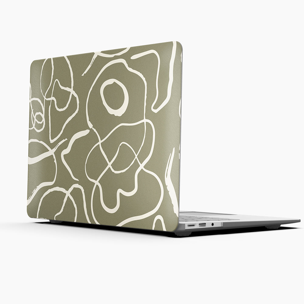 Macbook Case-Green Maze-colourbanana