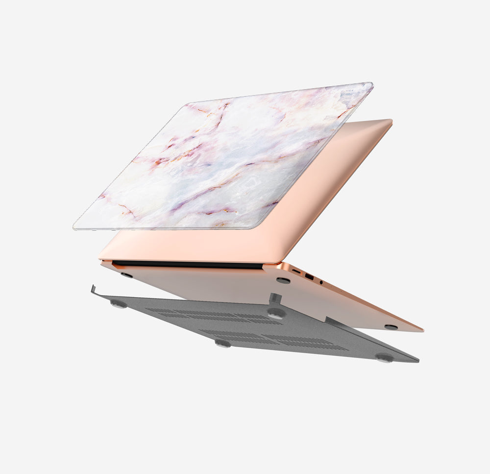 Macbook Case-Pink Glitzy Marble-colourbanana