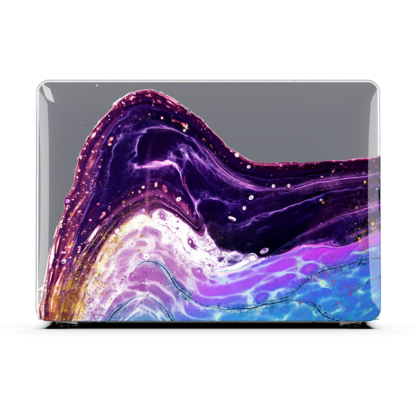 Macbook Case-Fluorescent Wavy Marble-colourbanana