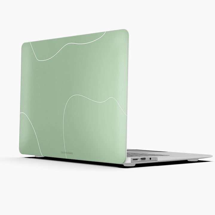 Macbook 保護套-綠色極簡