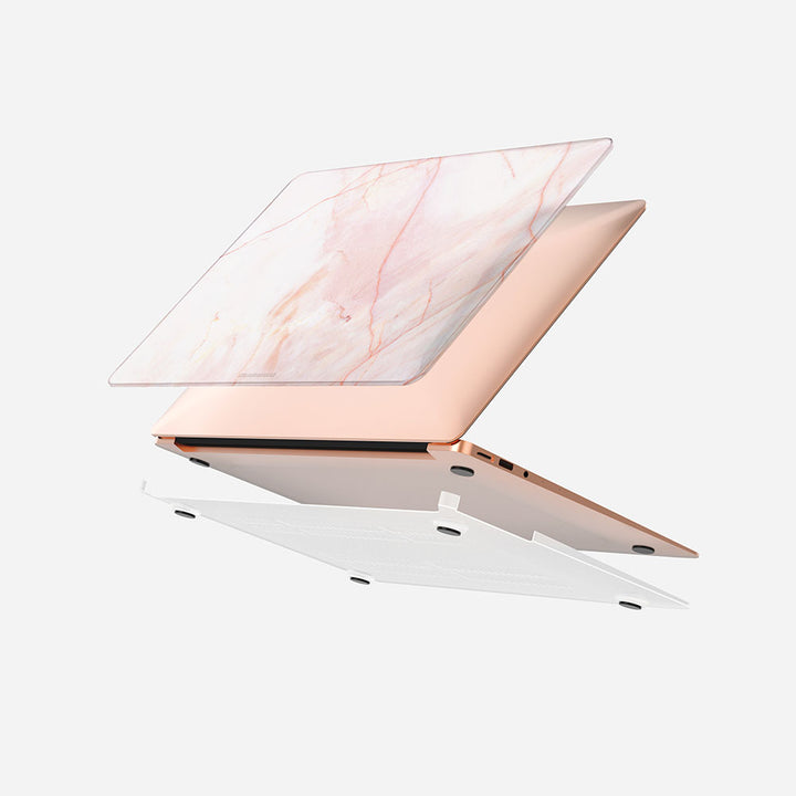 Macbook Case Set - 360 Peony Blush Marble - colourbanana
