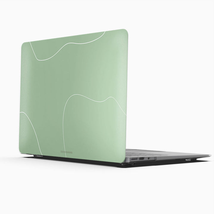 Macbook Case-Green Minimalist
