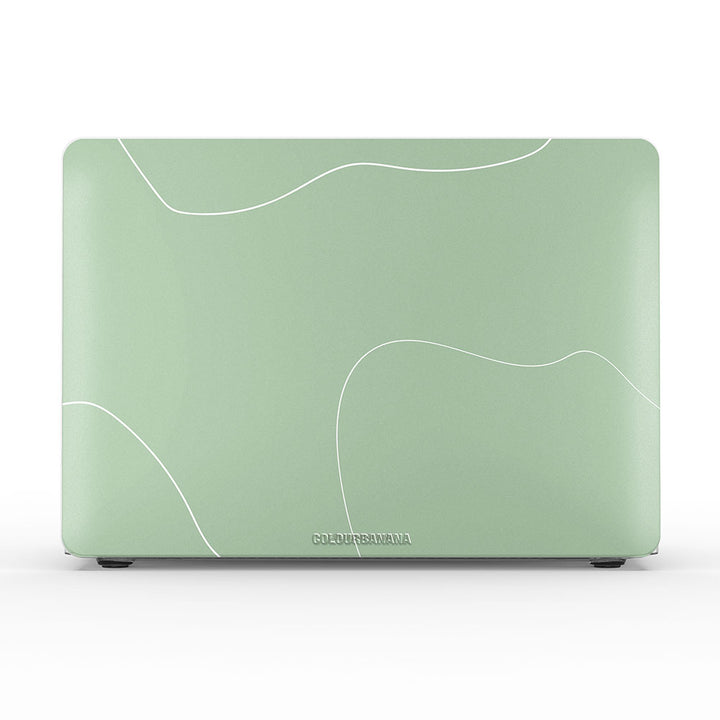Macbook 保護套-綠色極簡