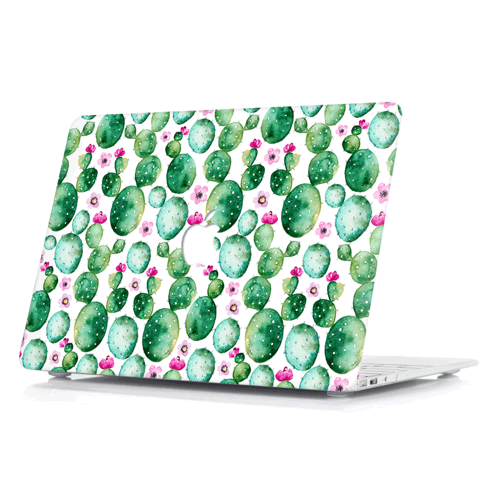 Macbook Case-Inspiring Pink Cactus-colourbanana