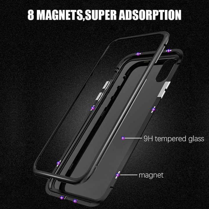 Shockproof Magnetic Metal Gorilla Tempered Glass Case - colourbanana