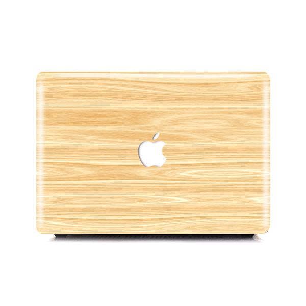 Macbook Case-Natural Slatted Wood-colourbanana