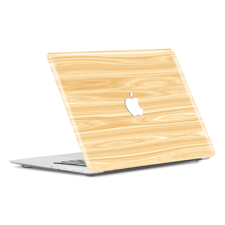 Macbook Case-Natural Slatted Wood-colourbanana
