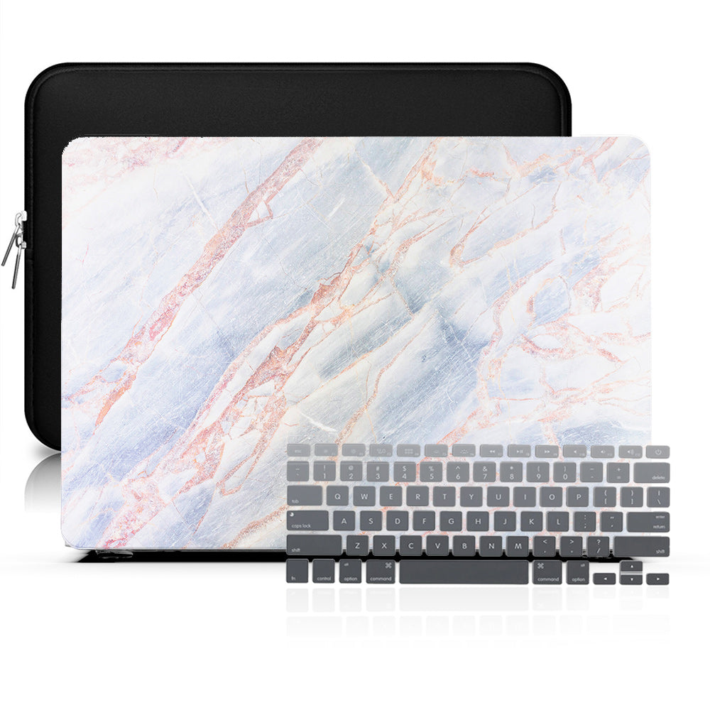 Macbook Case Set - Protective Lacteous Marble - colourbanana