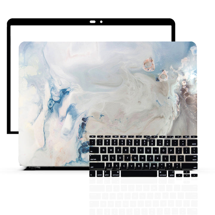 MacBook Case Set - 360 White Dream Marble - colourbanana