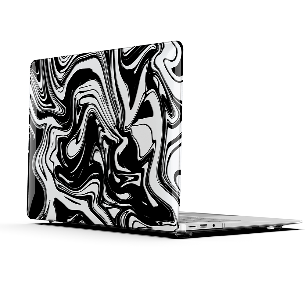 Macbook Case-Black Liquid Marble-colourbanana