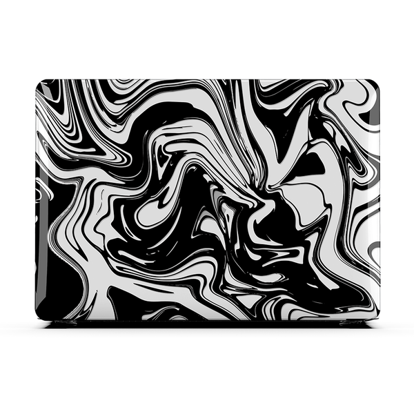 Macbook Case-Black Liquid Marble-colourbanana