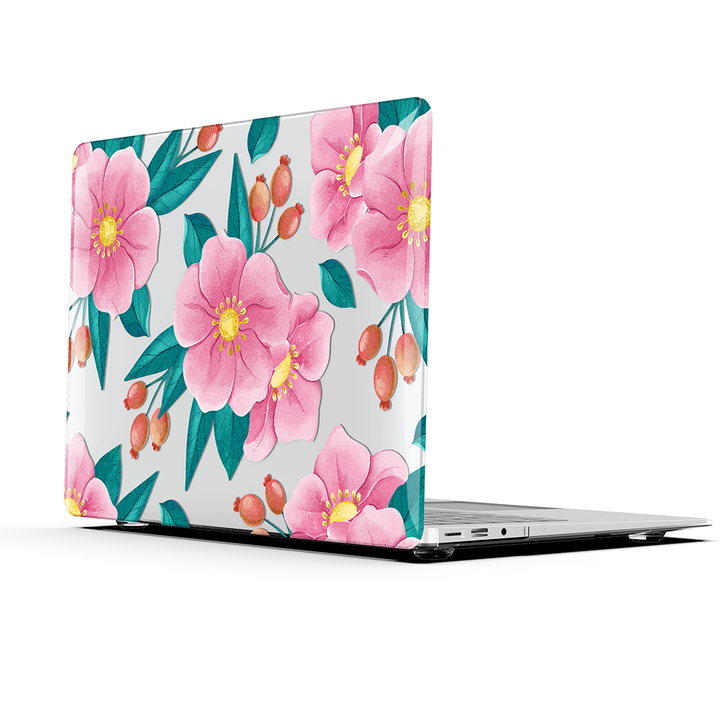Macbook Case-Pink Florals-colourbanana