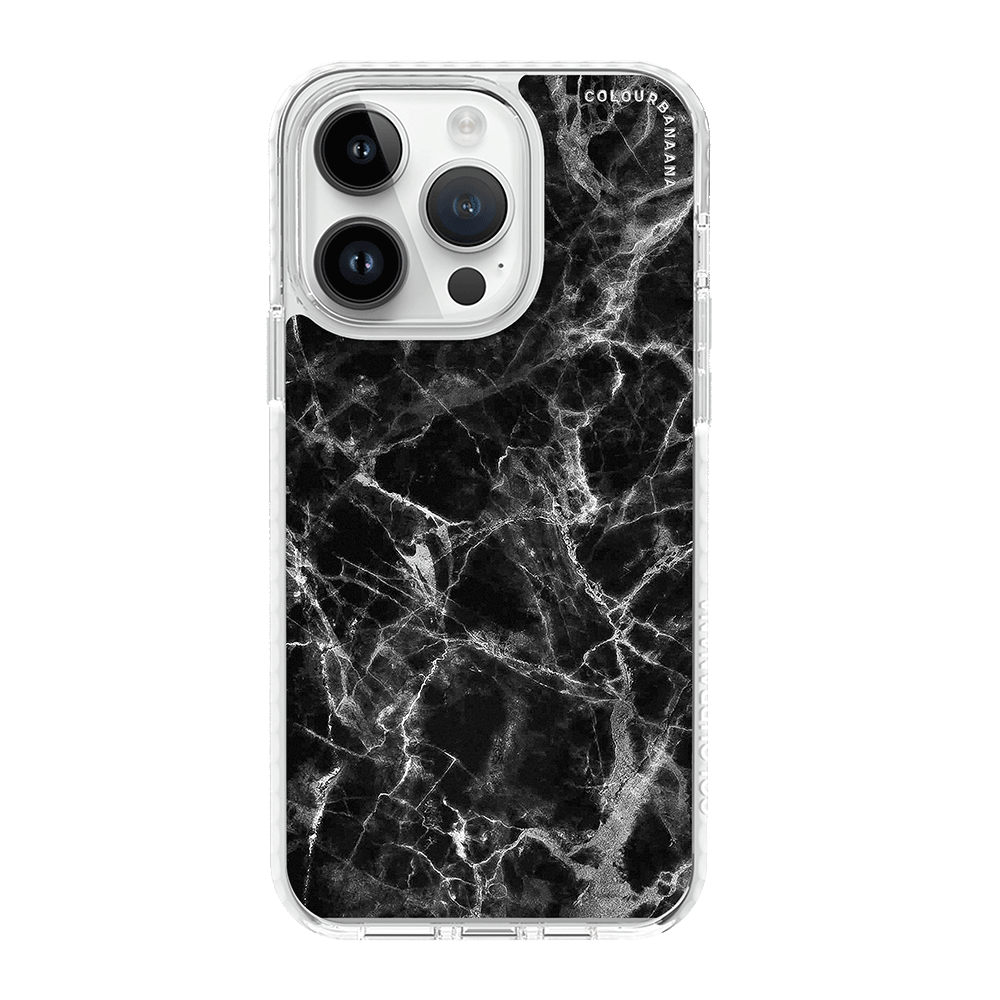 iPhone Case - Black Smoke Marble