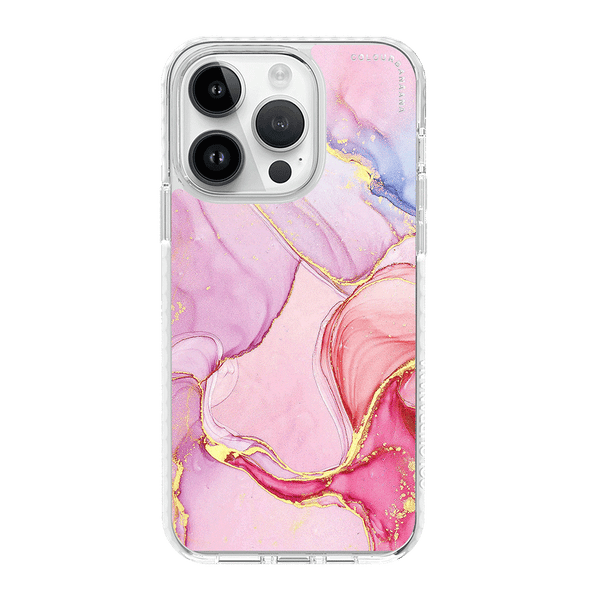 iPhone 手機殼 - 粉色和紫色大理石紋
