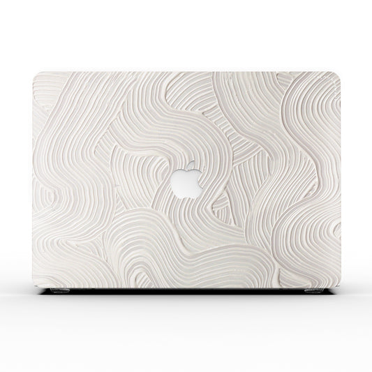 Macbook Case - White Color Acrylic Wave