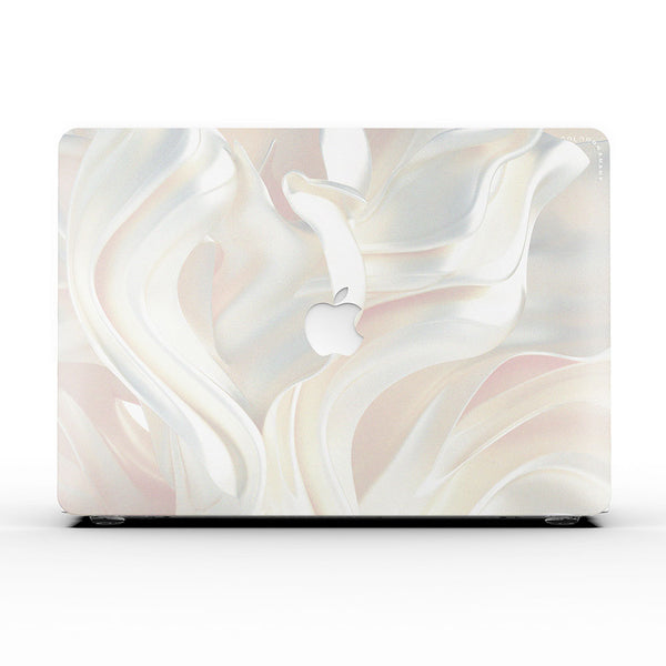 Macbook 保護套 - 絲綢白美學