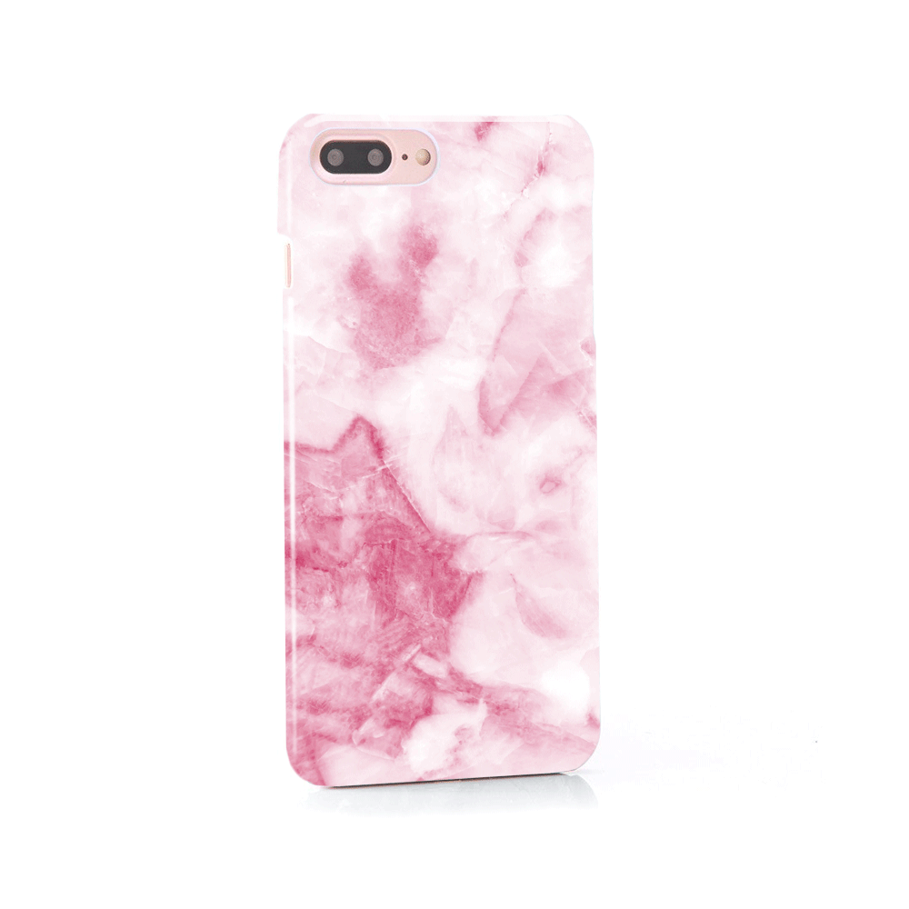 iPhone Case - White Carrara Pink Marble - colourbanana