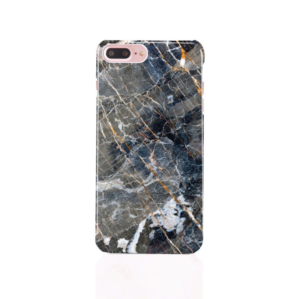 iPhone Case - Cracked Black Marble - colourbanana