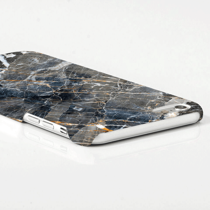 iPhone Case - Cracked Black Marble - colourbanana